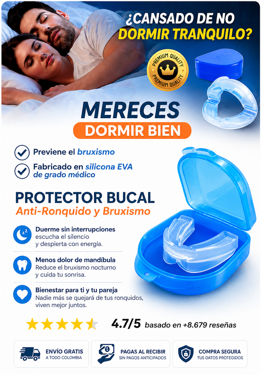 PROTECTOR BUCAL ANTI-RONQUIDO