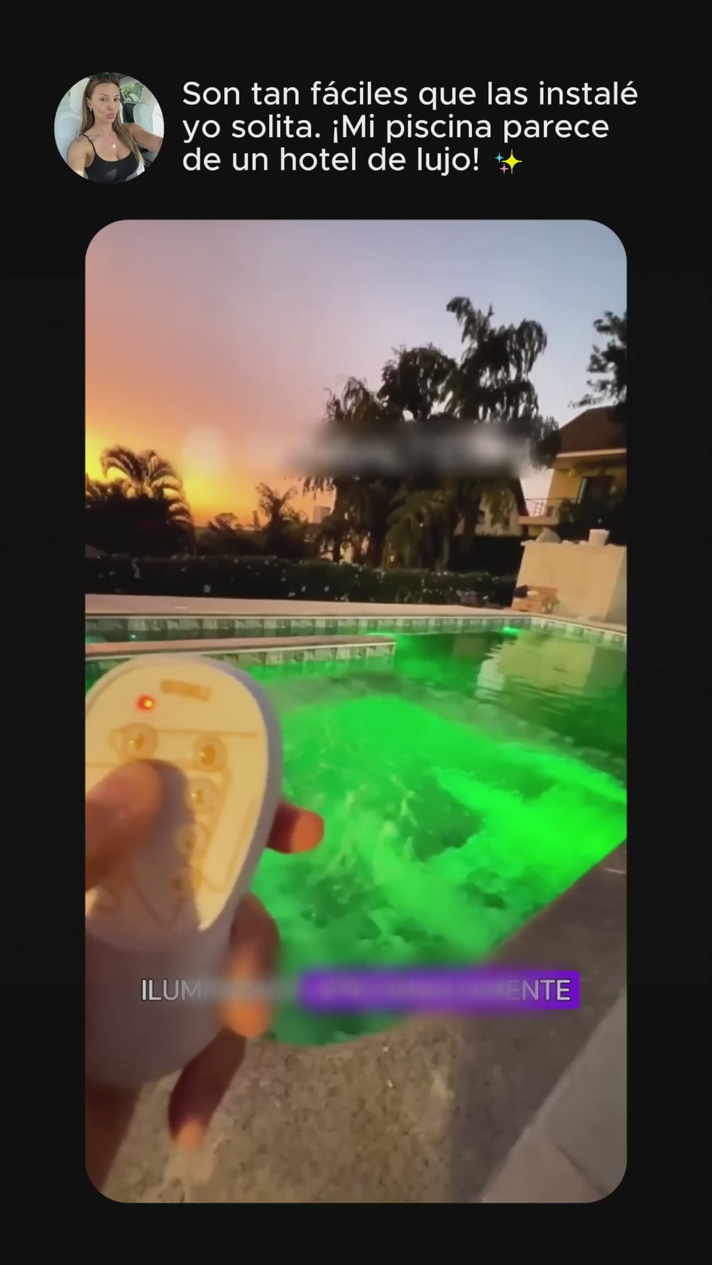 Kit de iluminación RGB para piscinas - Inalámbrico con control remoto